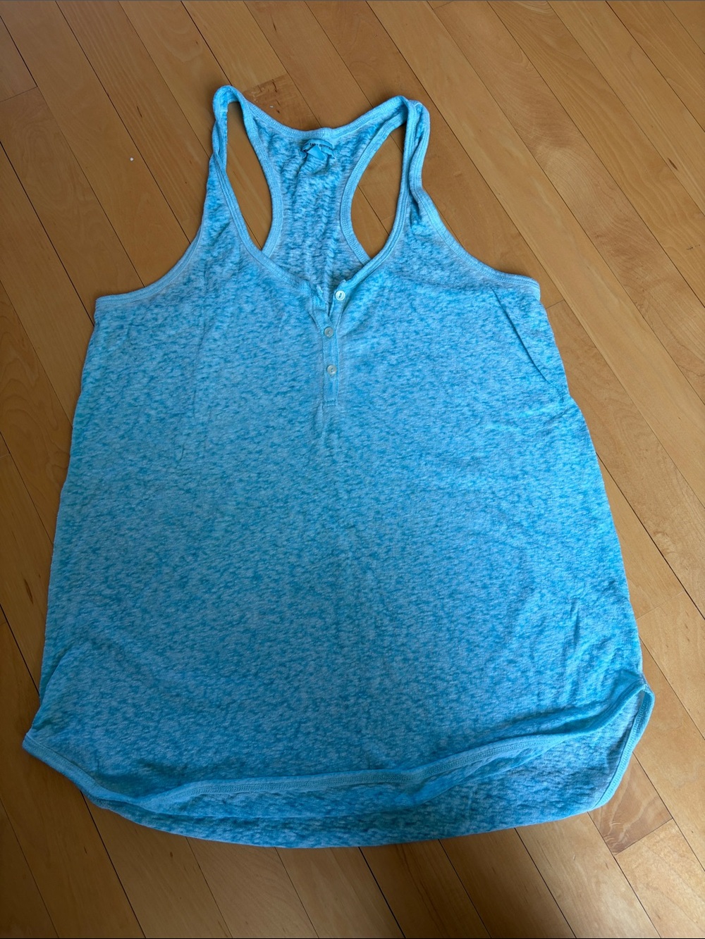 American Eagle Outfitters Light Blue Racerback Henley Tank